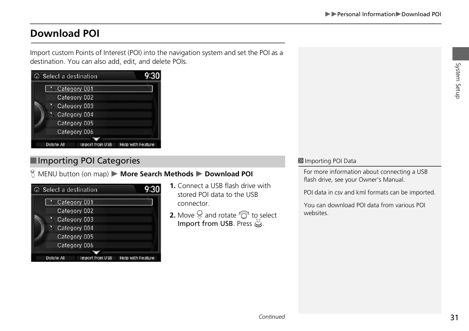 Download poi | HONDA 2015 Accord Hybrid - Navigation Manual User Manual | Page 32 / 152