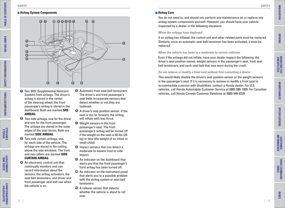 HONDA 2015 Civic (HF) - Owner's Guide (Revised 12/12/2014) User Manual | Page 10 / 79