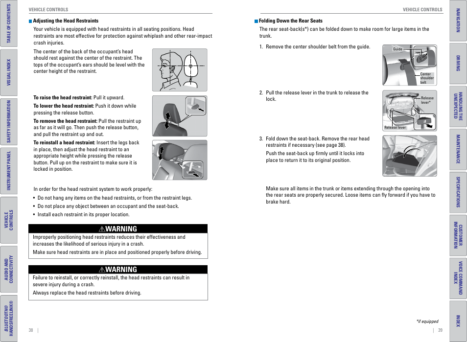 Warning | HONDA 2015 Civic (HF) - Owner's Guide (Revised 12/12/2014) User Manual | Page 23 / 79