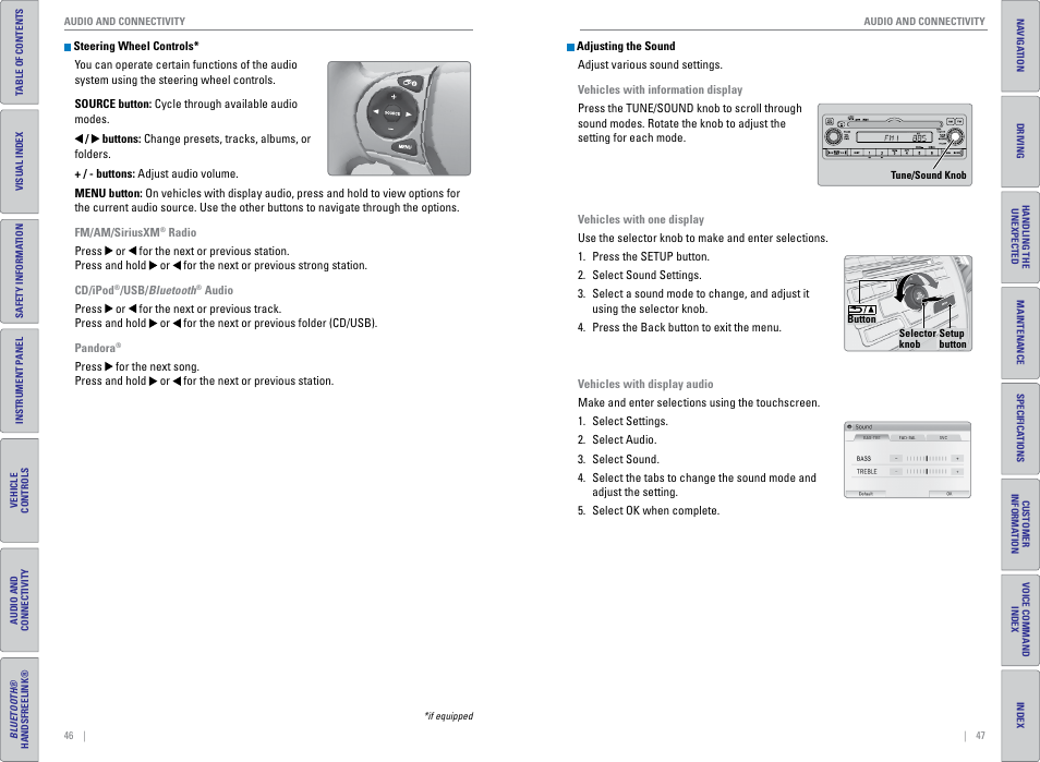 P. 46, Audio controls | HONDA 2015 Civic (HF) - Owner's Guide (Revised 12/12/2014) User Manual | Page 27 / 79