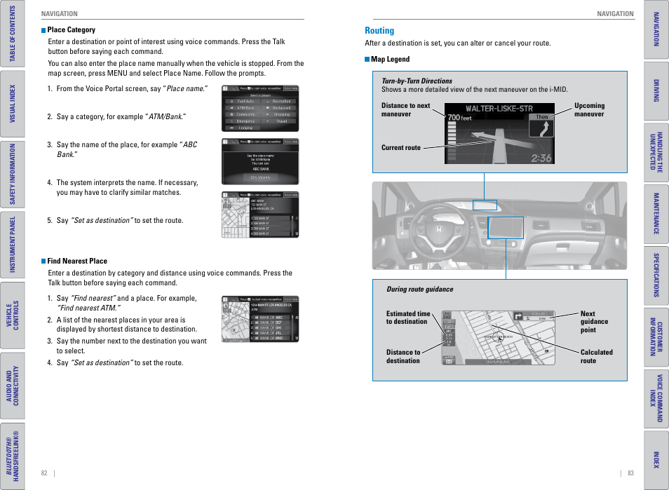 Routing | HONDA 2015 Civic (HF) - Owner's Guide (Revised 12/12/2014) User Manual | Page 45 / 79