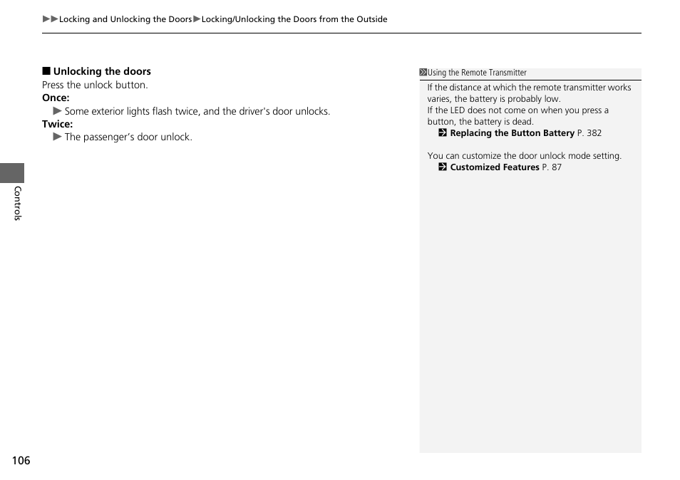 HONDA 2015 Civic Si Coupe - Owner's Manual User Manual | Page 107 / 441