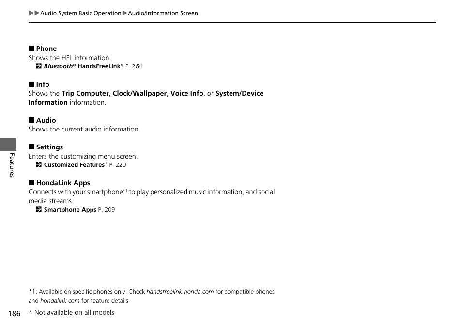 HONDA 2015 Civic Si Coupe - Owner's Manual User Manual | Page 187 / 441