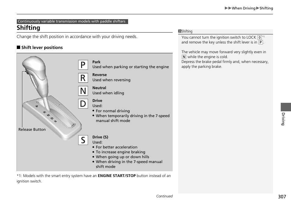 Shifting | HONDA 2015 Civic Si Coupe - Owner's Manual User Manual | Page 308 / 441