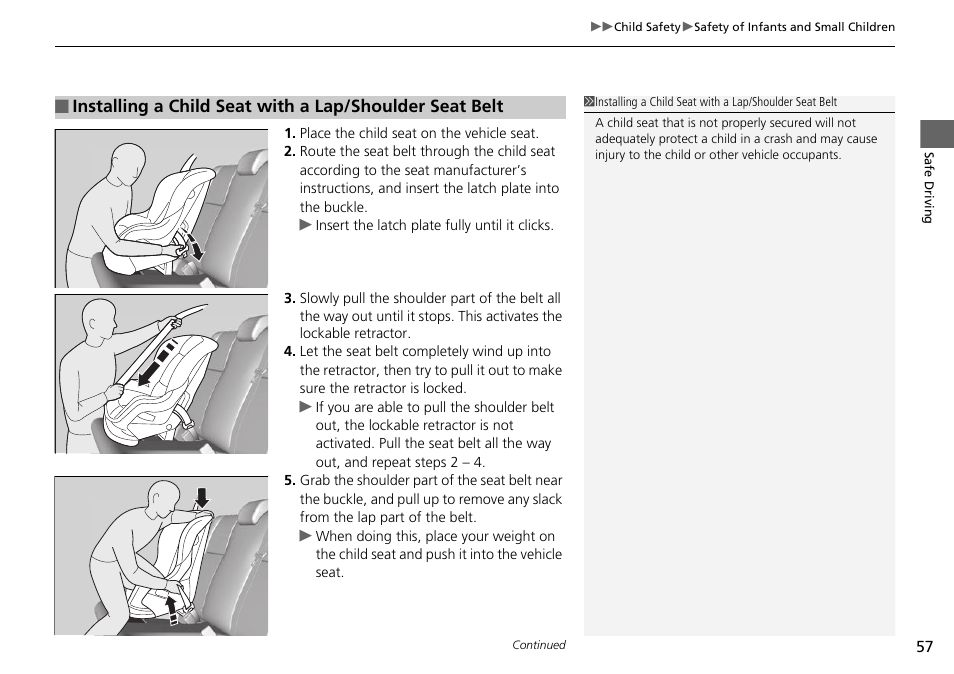 P57) | HONDA 2015 Civic Si Coupe - Owner's Manual User Manual | Page 58 / 441