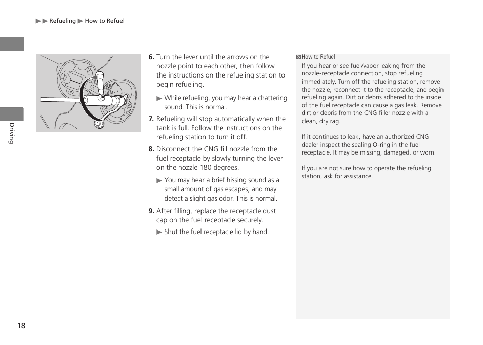 HONDA 2015 Civic Si Sedan - Owner's Manual (CNG) User Manual | Page 19 / 46