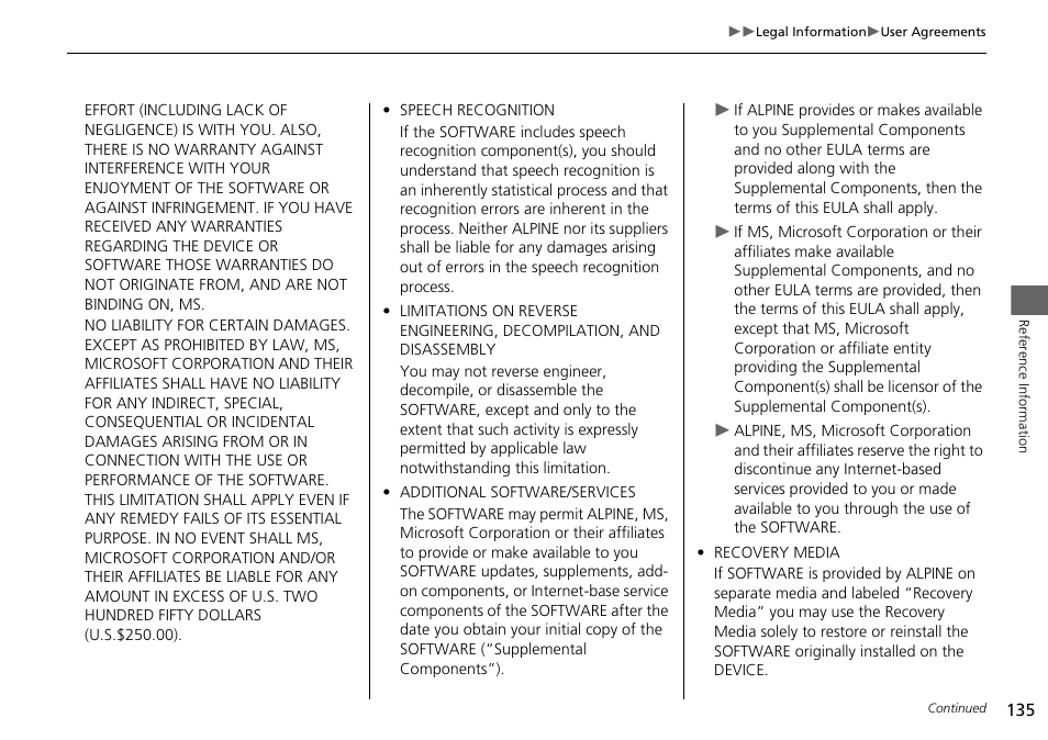 HONDA 2015 Crosstour - Navigation Manual User Manual | Page 136 / 150
