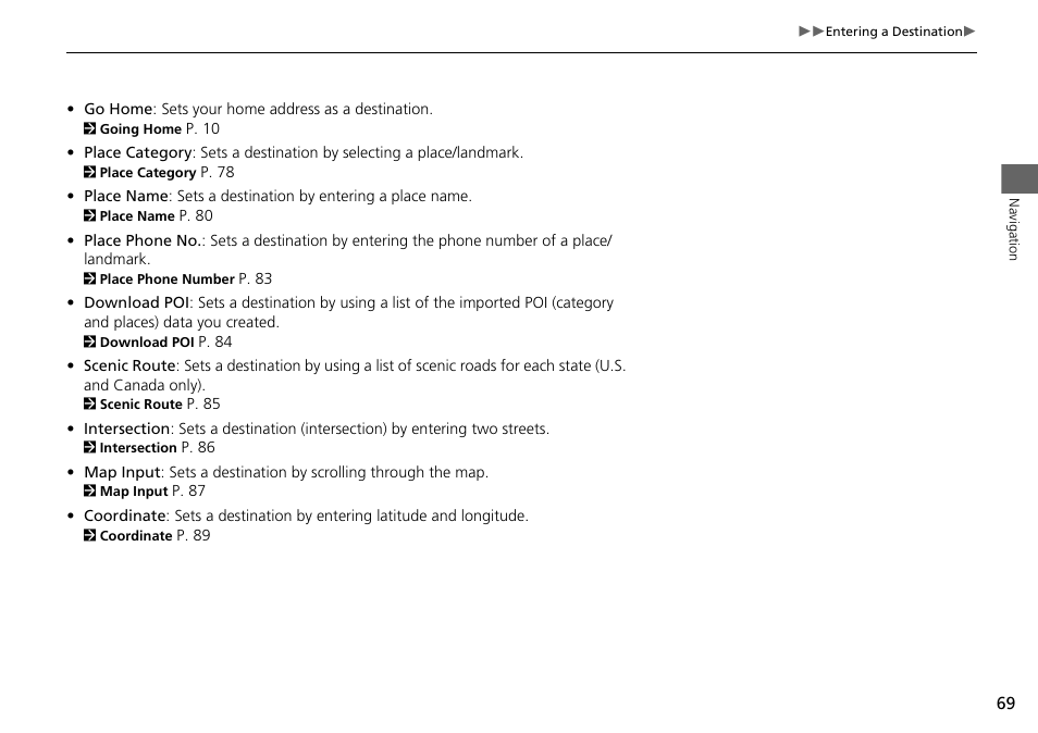 HONDA 2015 Crosstour - Navigation Manual User Manual | Page 70 / 150