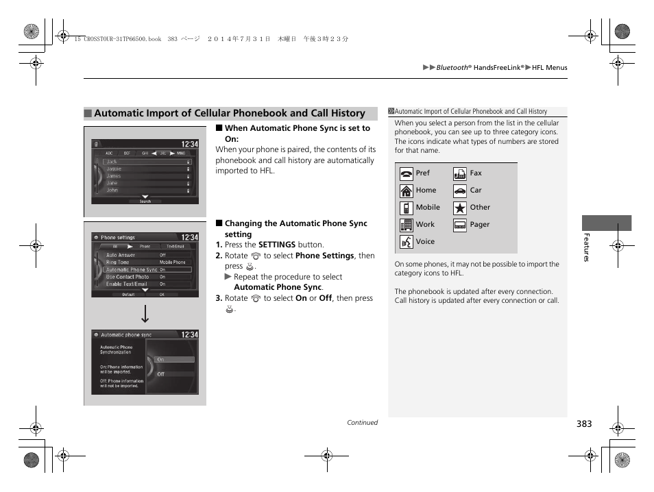 HONDA 2015 Crosstour - Owner's Manual User Manual | Page 384 / 573