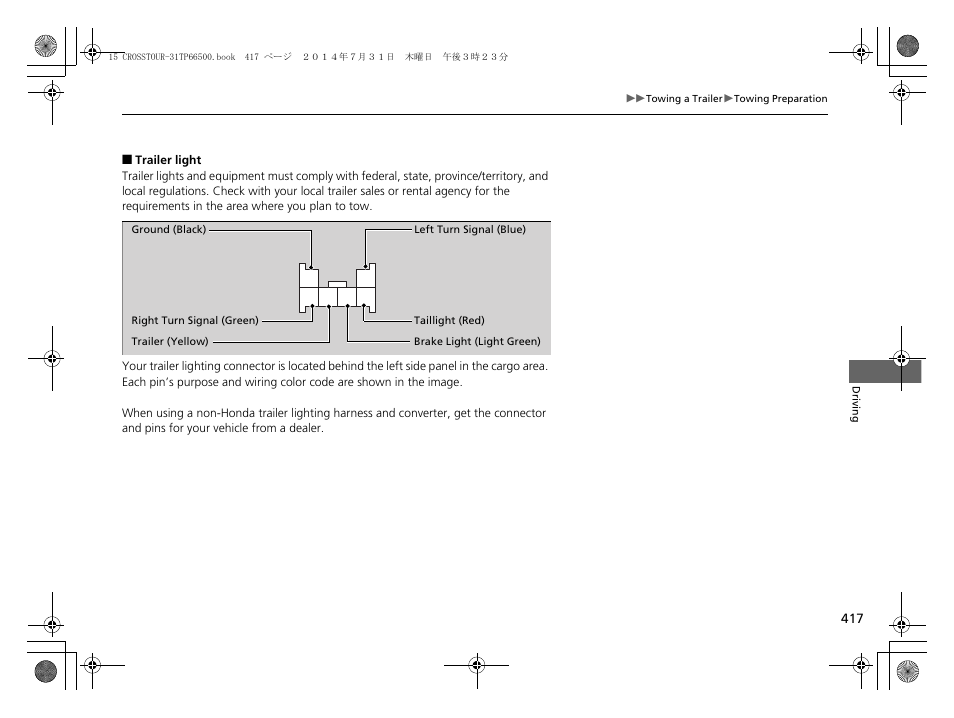 HONDA 2015 Crosstour - Owner's Manual User Manual | Page 418 / 573