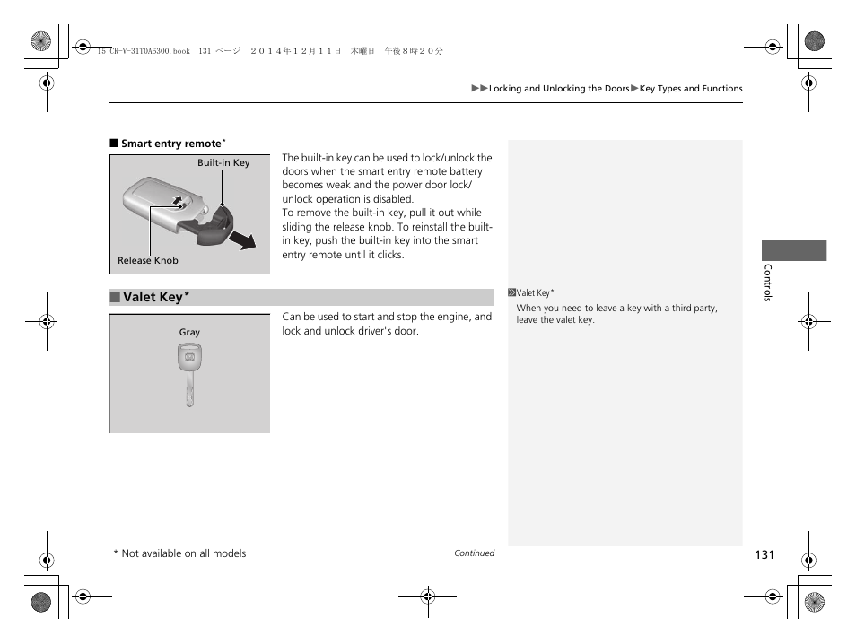 HONDA 2015 CR-V - Owner's Manual (Revised 12/15/2014) User Manual | Page 132 / 533