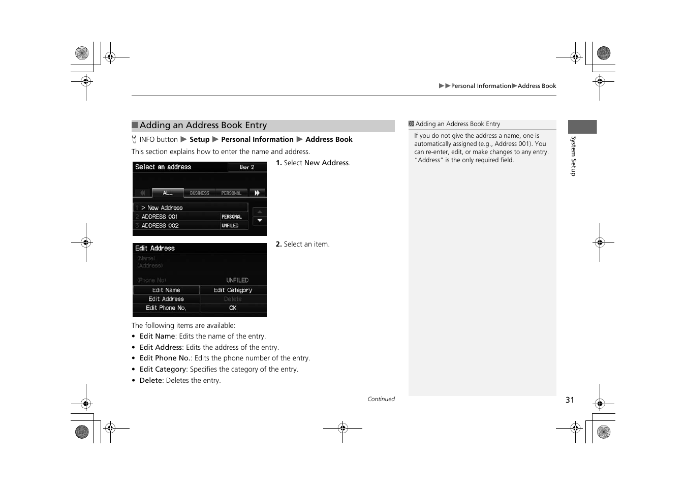 HONDA 2015 CR-Z - Navigation Manual User Manual | Page 32 / 208