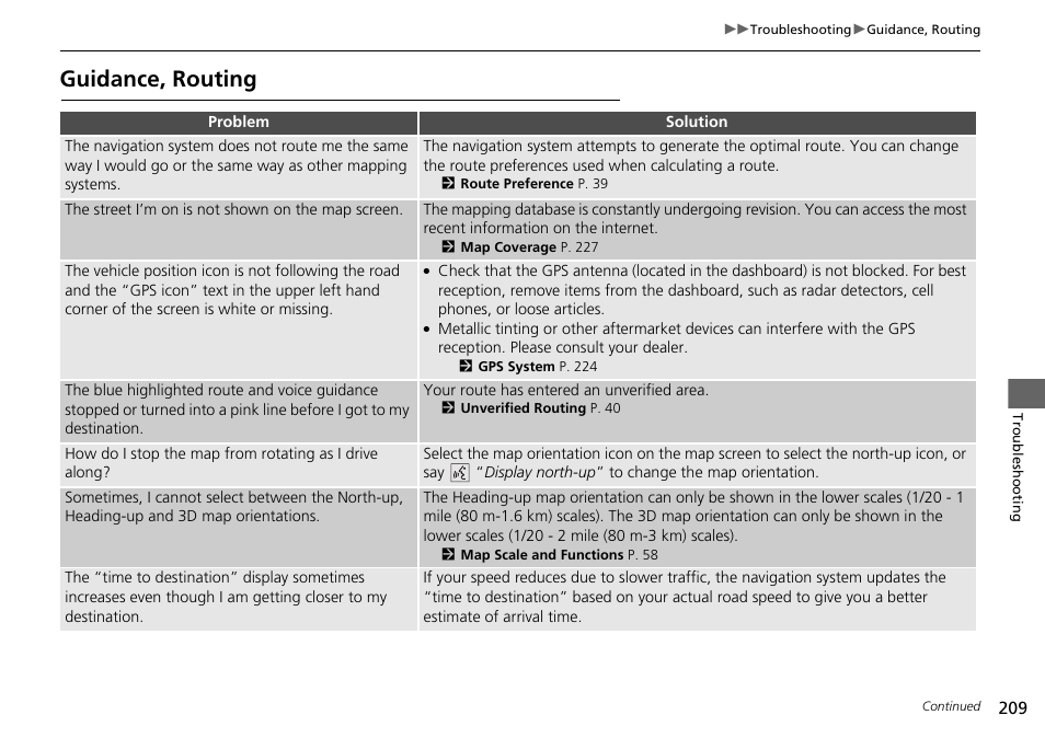 Guidance, routing | HONDA 2015 Fit - Navigation Manual User Manual | Page 210 / 253