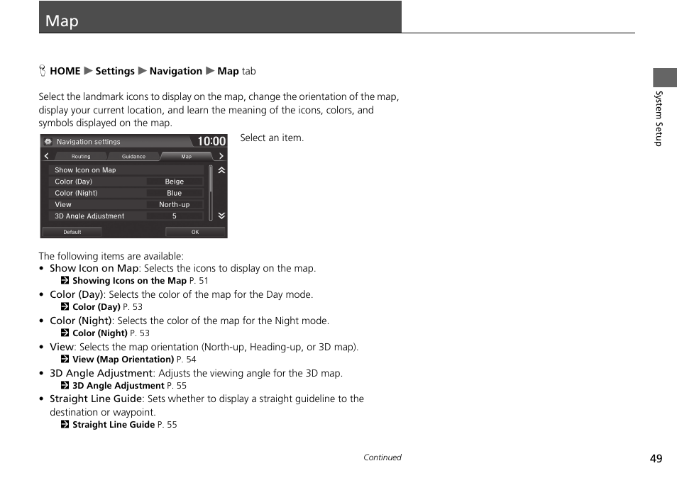 Map 49 | HONDA 2015 Fit - Navigation Manual User Manual | Page 50 / 253