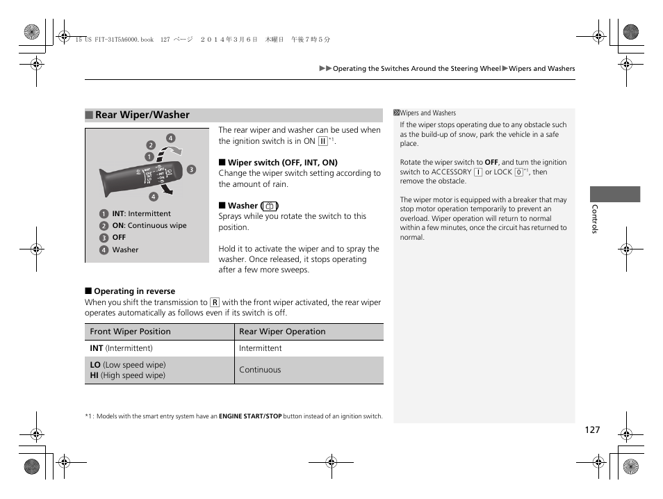 P127 | HONDA 2015 Fit - Owner's Manual User Manual | Page 128 / 453