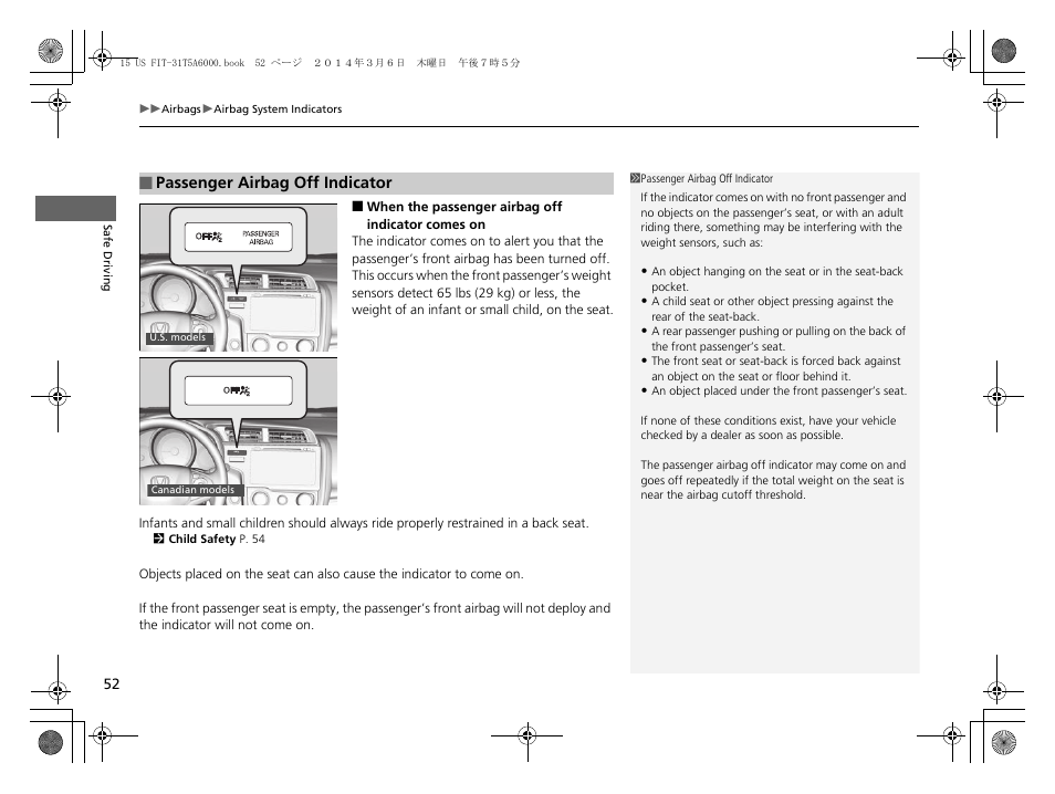 HONDA 2015 Fit - Owner's Manual User Manual | Page 53 / 453