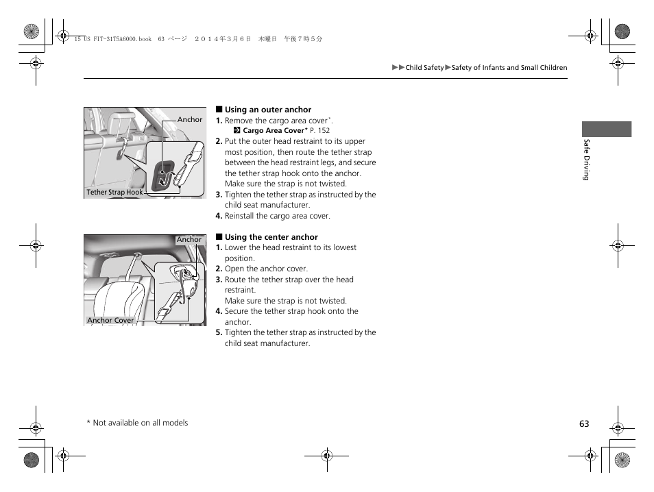 HONDA 2015 Fit - Owner's Manual User Manual | Page 64 / 453