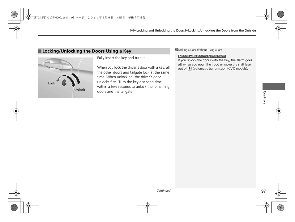 HONDA 2015 Fit - Owner's Manual User Manual | Page 98 / 453