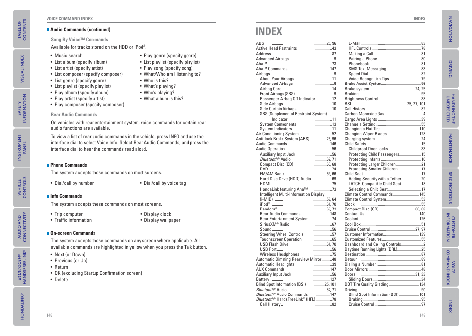 Index, Oice | HONDA 2015 Odyssey - Owner's Guide (Revised 09/24/2014) User Manual | Page 78 / 80