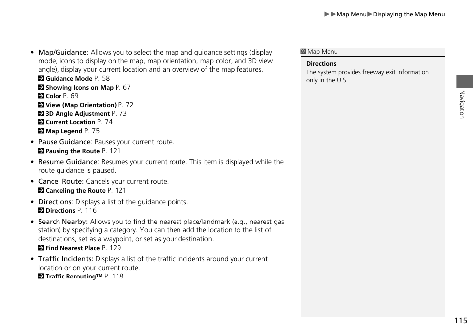 HONDA 2015 Odyssey - Navigation Manual User Manual | Page 116 / 325