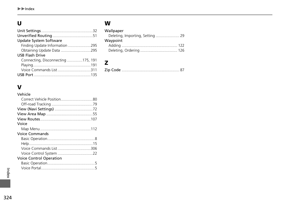 HONDA 2015 Odyssey - Navigation Manual User Manual | Page 325 / 325