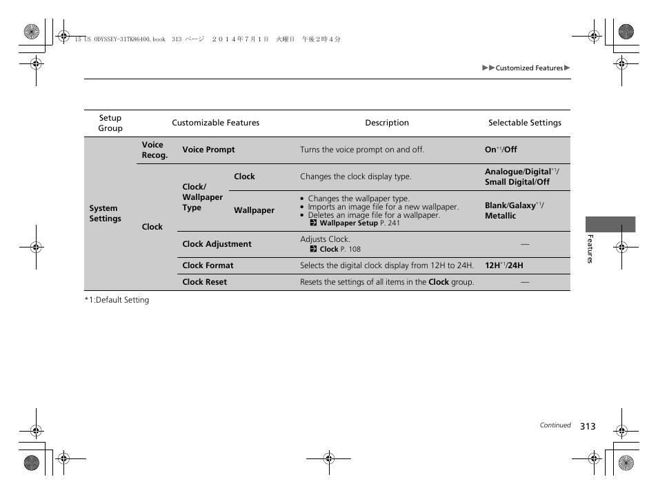 HONDA 2015 Odyssey - Owner's Manual User Manual | Page 314 / 565