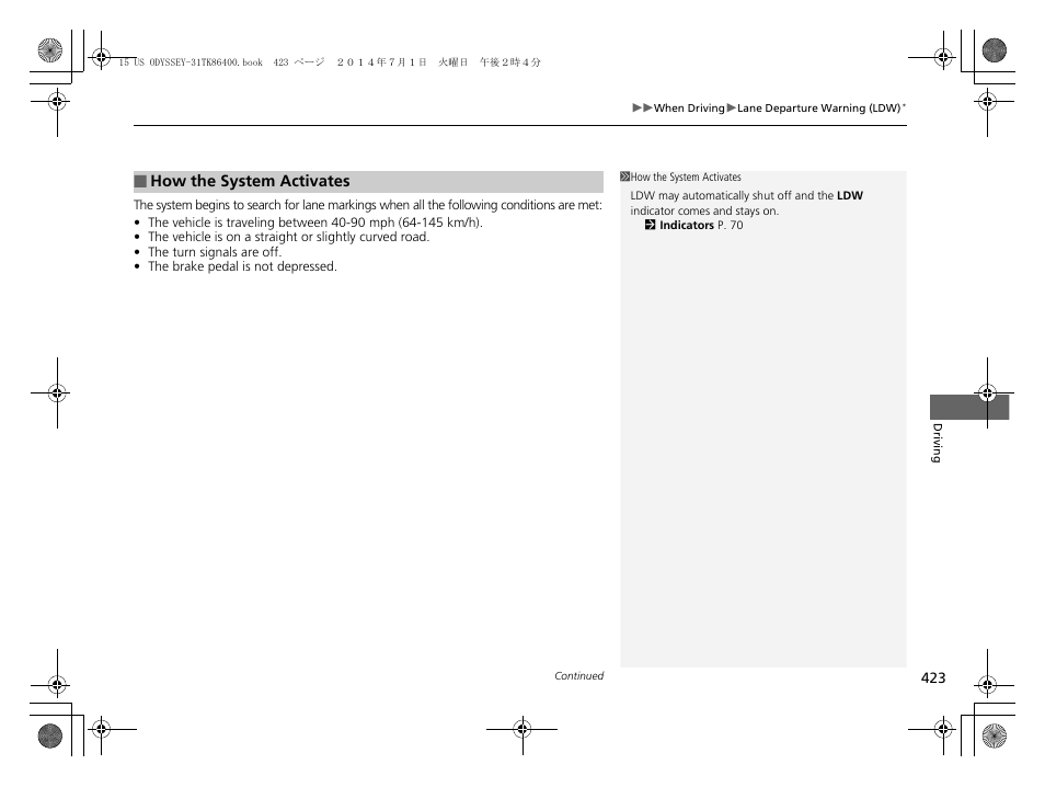 HONDA 2015 Odyssey - Owner's Manual User Manual | Page 424 / 565