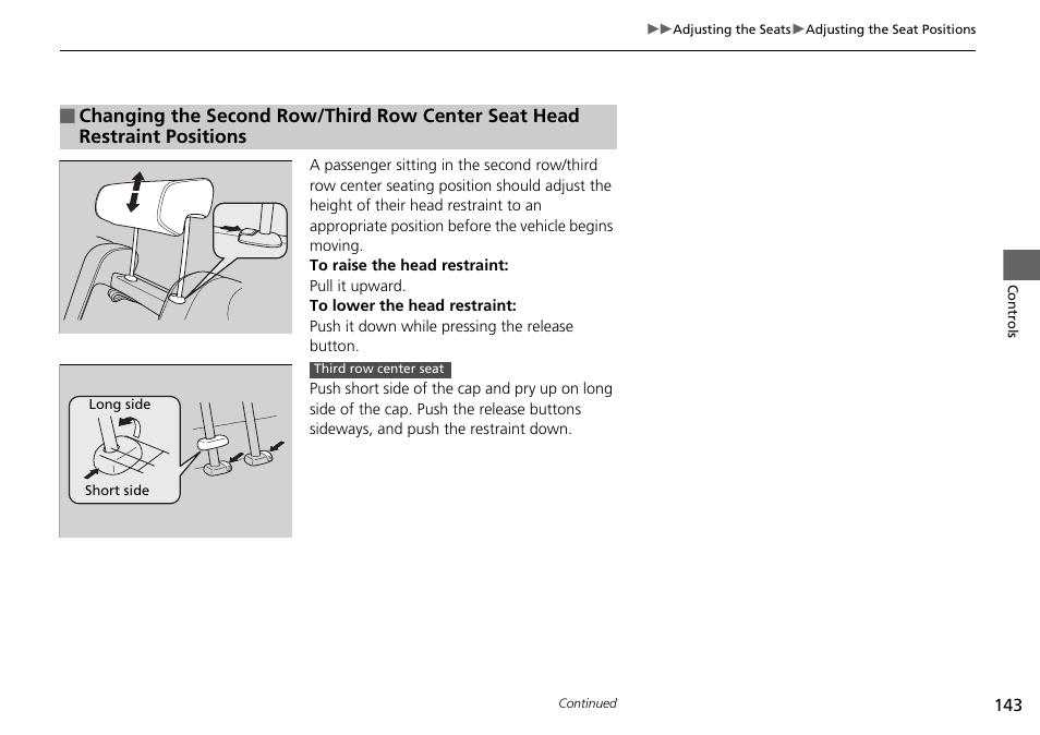 HONDA 2015 Pilot - Owner's Manual User Manual | Page 144 / 488