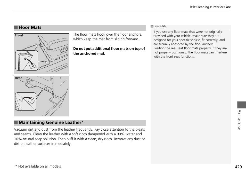 HONDA 2015 Pilot - Owner's Manual User Manual | Page 430 / 488
