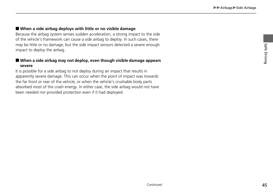 HONDA 2015 Pilot - Owner's Manual User Manual | Page 46 / 488