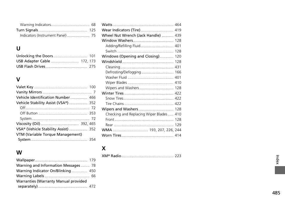 HONDA 2015 Pilot - Owner's Manual User Manual | Page 486 / 488