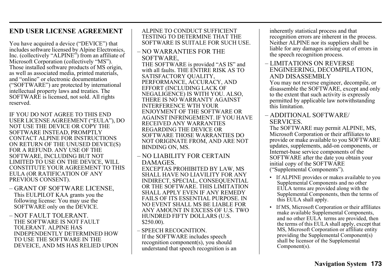 HONDA 2015 Pilot - Navigation Manual User Manual | Page 173 / 175