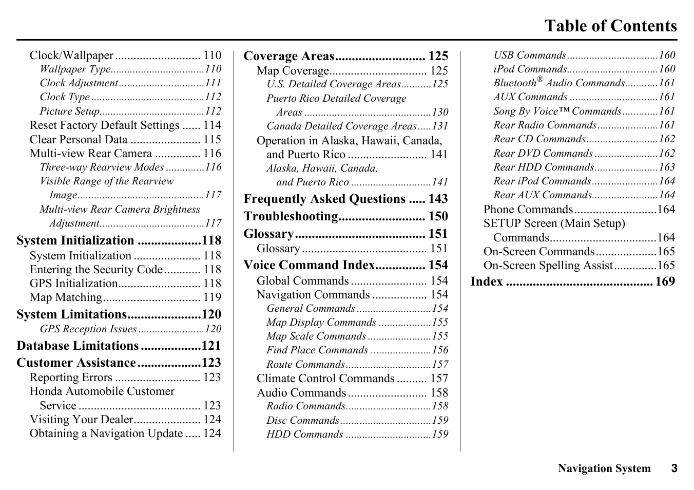 HONDA 2015 Pilot - Navigation Manual User Manual | Page 3 / 175