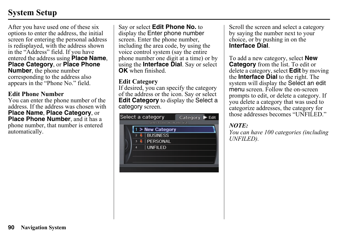 System setup | HONDA 2015 Pilot - Navigation Manual User Manual | Page 90 / 175