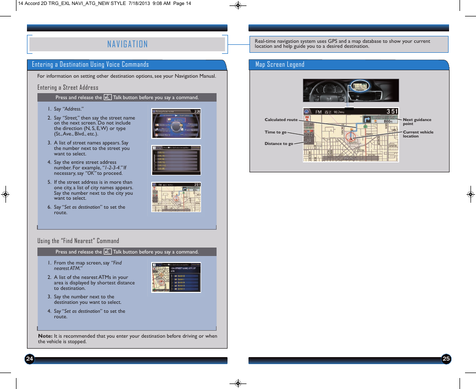 P.24, Navigation | HONDA 1984 Accord Coupe (EX-L with Navigation) - Technology Reference Guide User Manual | Page 14 / 22