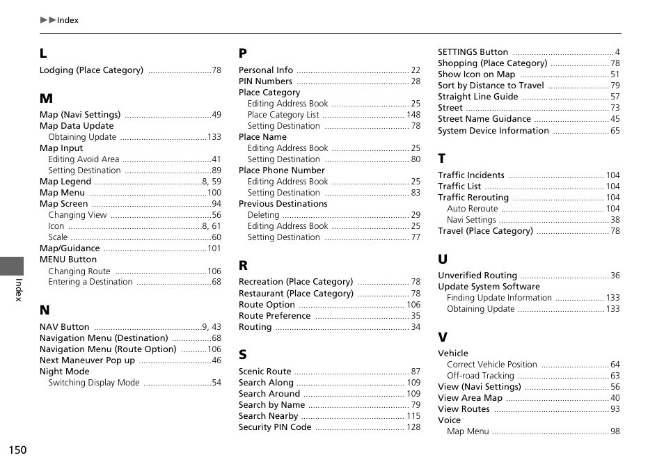 HONDA 1984 Accord - Navigation Manual User Manual | Page 151 / 152