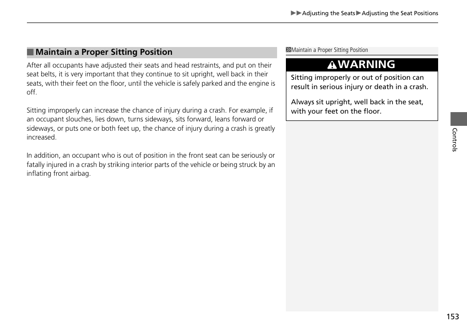 Warning | HONDA 1984 Accord Sedan - Owner's Manual User Manual | Page 154 / 593