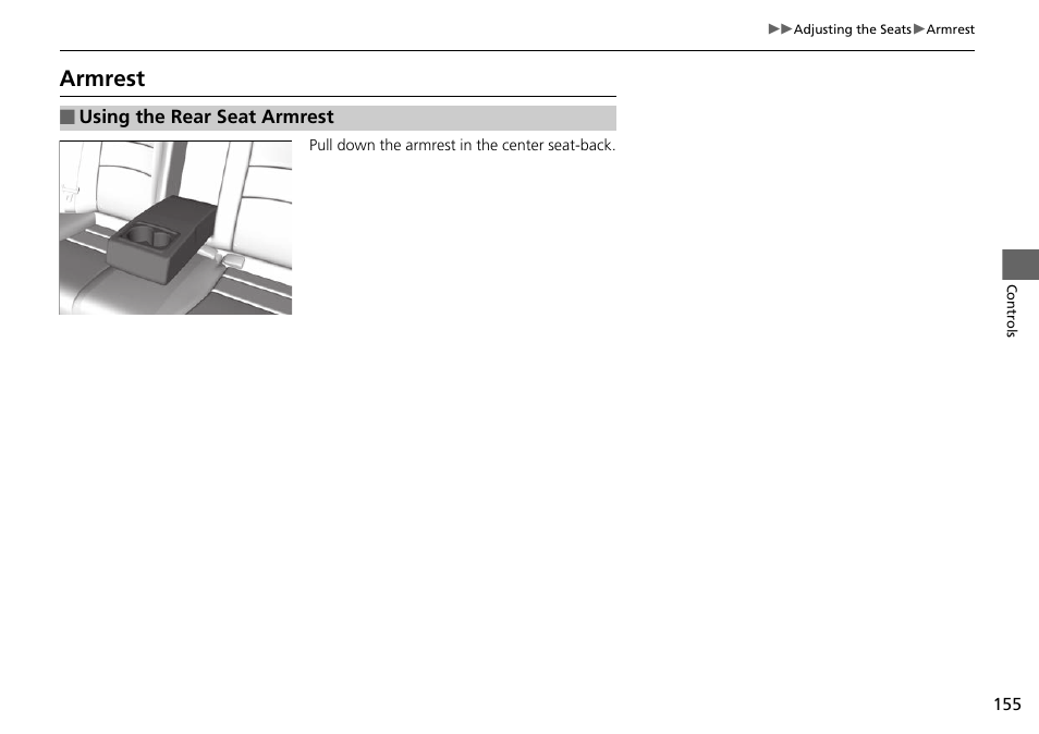 Armrest | HONDA 1984 Accord Sedan - Owner's Manual User Manual | Page 156 / 593