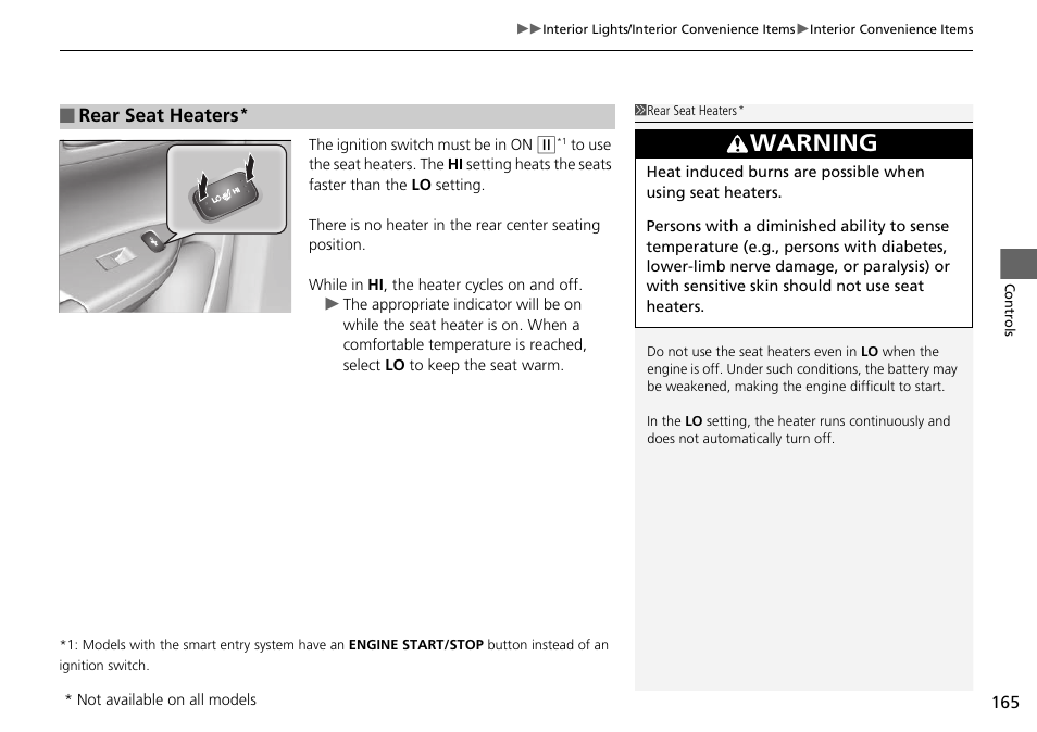 Warning | HONDA 1984 Accord Sedan - Owner's Manual User Manual | Page 166 / 593