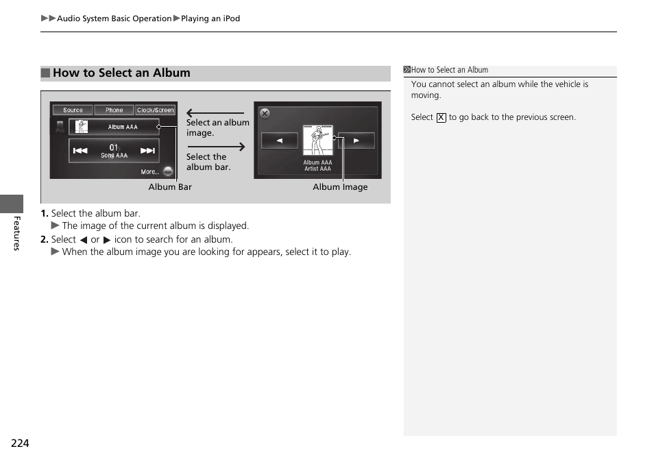 How to select an album | HONDA 1984 Accord Sedan - Owner's Manual User Manual | Page 225 / 593