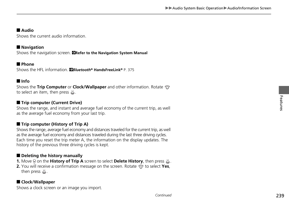 HONDA 1984 Accord Sedan - Owner's Manual User Manual | Page 240 / 593