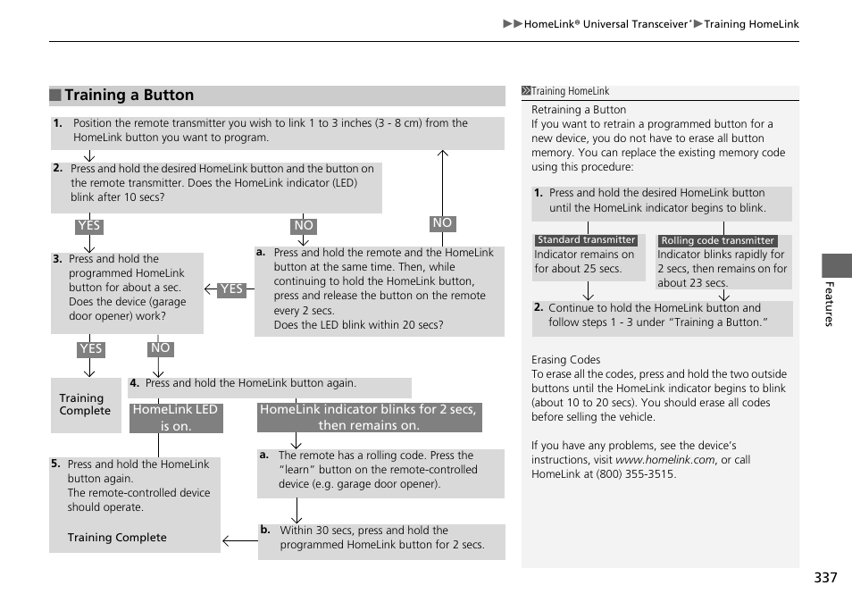 Training a button | HONDA 1984 Accord Sedan - Owner's Manual User Manual | Page 338 / 593