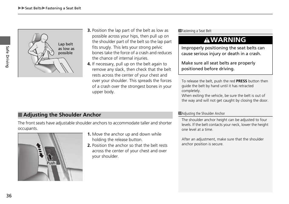 Warning | HONDA 1984 Accord Sedan - Owner's Manual User Manual | Page 37 / 593