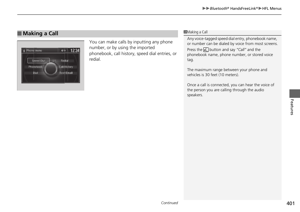 Making a call | HONDA 1984 Accord Sedan - Owner's Manual User Manual | Page 402 / 593