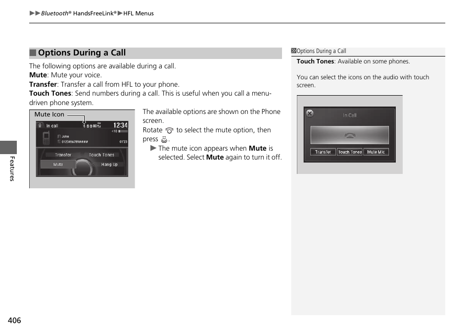 Options during a call | HONDA 1984 Accord Sedan - Owner's Manual User Manual | Page 407 / 593