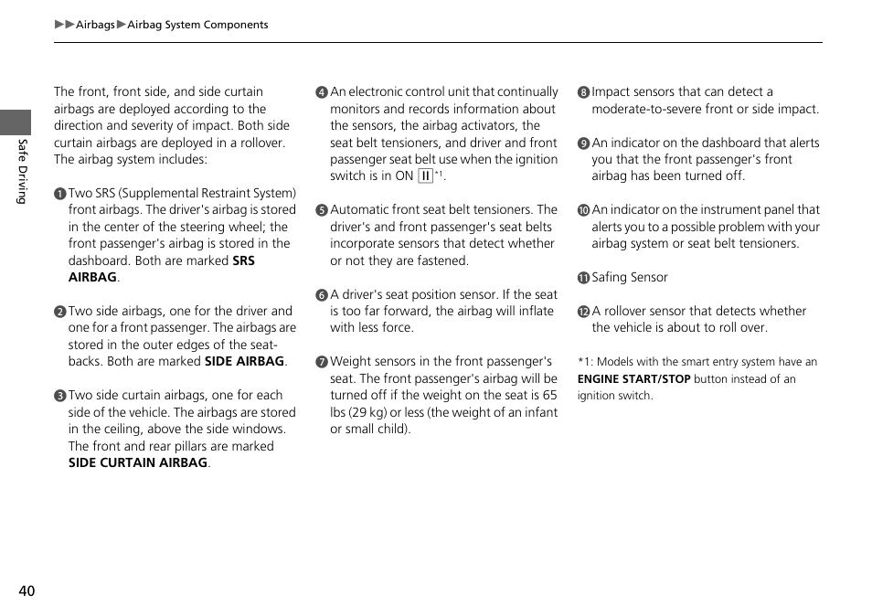 HONDA 1984 Accord Sedan - Owner's Manual User Manual | Page 41 / 593