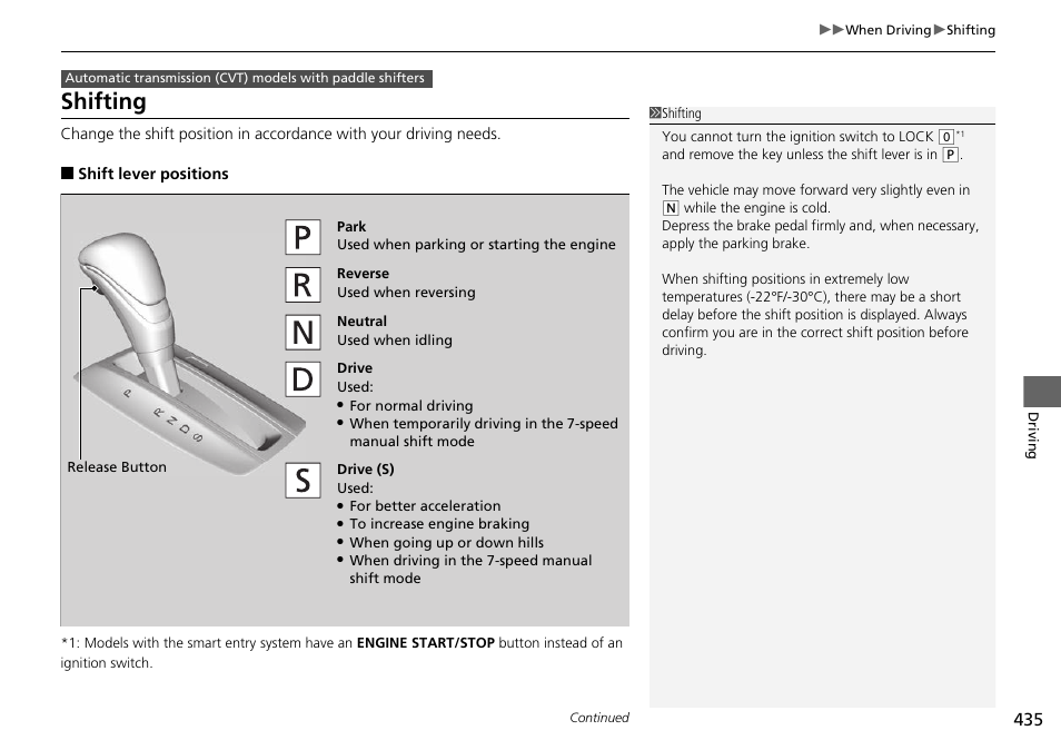 Shifting | HONDA 1984 Accord Sedan - Owner's Manual User Manual | Page 436 / 593