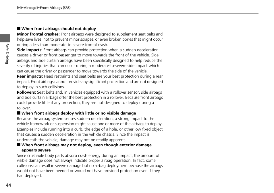 HONDA 1984 Accord Sedan - Owner's Manual User Manual | Page 45 / 593