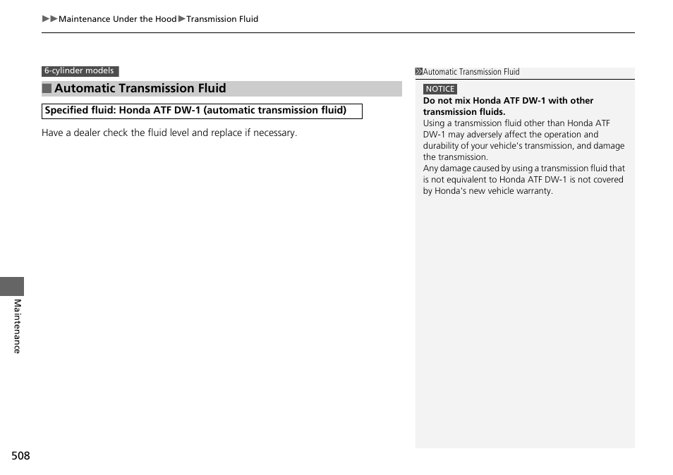 Automatic transmission fluid | HONDA 1984 Accord Sedan - Owner's Manual User Manual | Page 509 / 593