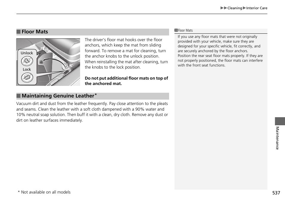 HONDA 1984 Accord Sedan - Owner's Manual User Manual | Page 538 / 593